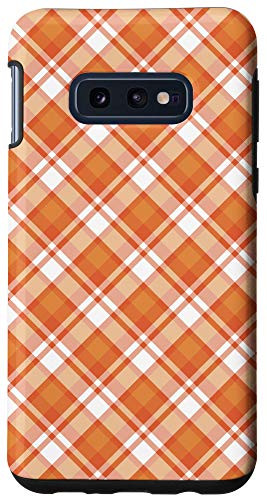 Galaxy S10e Buffalo Orange Plaid Pattern - Fall Autumn Pumpkins Rustic Case