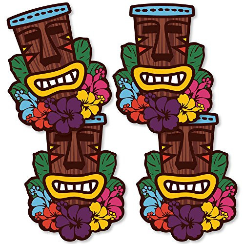 Tiki Luau - Tiki Decorations DIY Tropical Hawaiian Summer Party Essentials - Set of 20