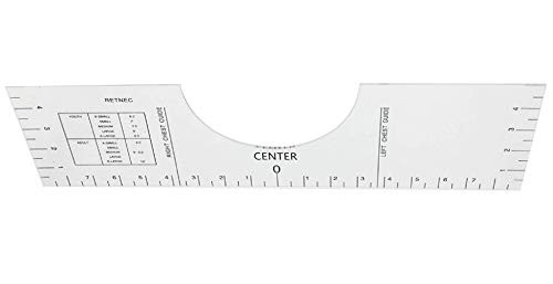 T-Shirt Ruler- Tee Ruler Guide for Applying Vinyl and Sublimation Designs On Shirts with Size Chart- T-Shirts Rulers to Center Design -HTV Alignment Tool -18cmx5cm-