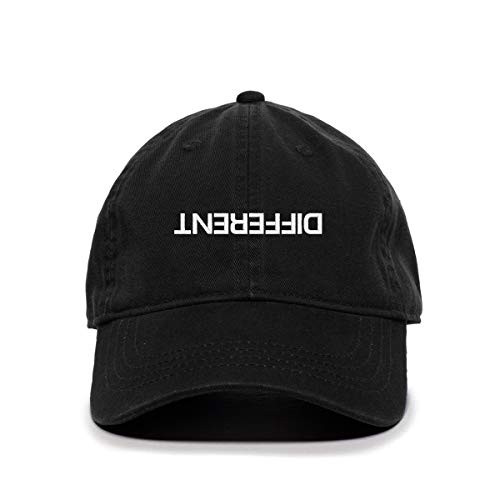 Tech Design Different Baseball Cap Embroidered Cotton Adjustable Dad Hat Black