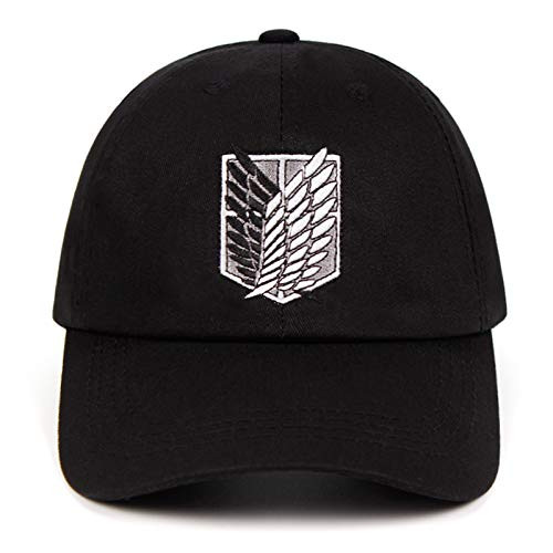 Attack on Titan hat Anime Baseball Cap Dad hat for Men Black