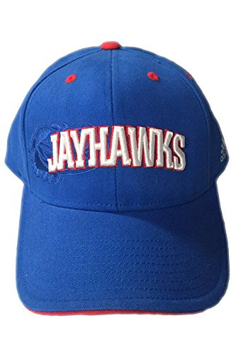 adidas - Kansas Jayhawks Blue Structured Hat Cap Adjustable Strap - One Size