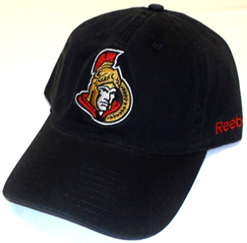 Reebok Ottawa Senators Black Slouch Strap Back Hat - OSFA - EA99Z