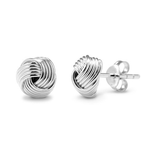 925 Sterling Silver Twisted Love Knot Stud Earrings 925 Sterling Silver Twisted Love Knot Stud Earrings
