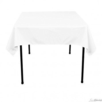 ADD and SHIP Square Polyester Tablecloth 36 x 36 inches -White-
