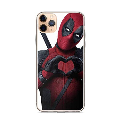 Compatible with iPhone 11 Case Deadpool Wade Wilson Heart Pure Clear Phone Cases Cover