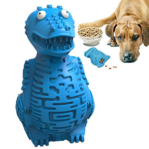 Power Indestructible Dog Chew Toys for Aggressive Chewers Large and Medium Breed with Beef Flavor-Natural Rubber Toothbrush Toys Food Leaking-Puzzle Toy Durable Puppy Chew Tough Toy for Teething
