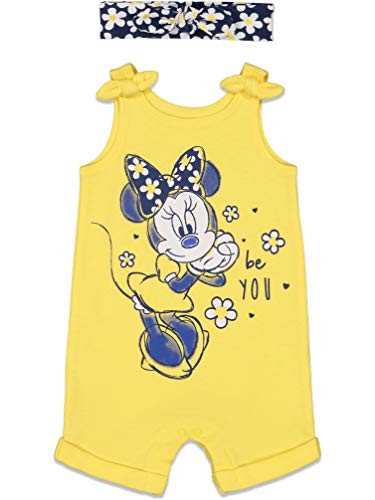 Disney Minnie Mouse Toddler Girls Romper with Headband 2T Yellow