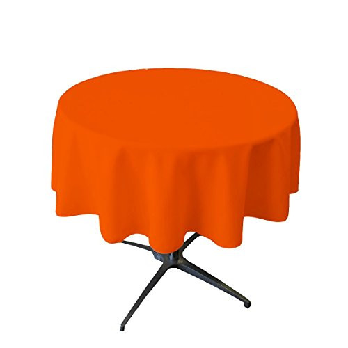 Small Tablecloth Polyester Round 36 Inch by Broward Linens -Orange- Small Tablecloth Polyester Round 36 Inch by Broward Linens -Orange-