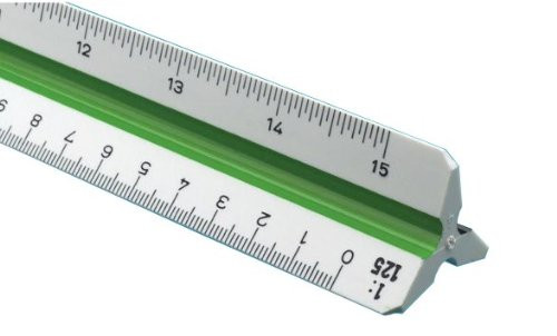 Alvin 743PM 30cm High Impact Plastic Metric Triangular Scale