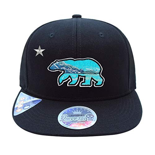Love To Hat for Men Flat Bill Snapback Hat California Bear Embroidery Baseball Cap Adjustable
