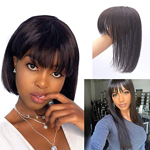 Topper Hair Piece for Women 25cm 8A Human Hair Toupee Hairpiece Extension Clip in Topper Crown Top Hair Extention for Slight Hair Loss/Thinning Hair/Cover Gray Hair