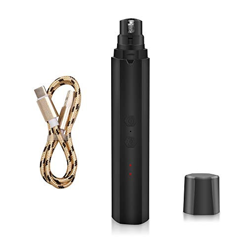 Dog Nail Grinder- Professional 2-Speed Electric Rechargeable Pet Nail Trimmer Painless Paws Grooming and Smoothing Pet Nail Grinder for Small Medium Large Dogs and Cats -Black- Dog Nail Grinder- Professional 2-Speed Electric Rechargeable Pet Nail Trimmer Painless Paws Grooming and Smoothing Pet Nail Grinder for Small Medium Large Dogs and Cats -Black-