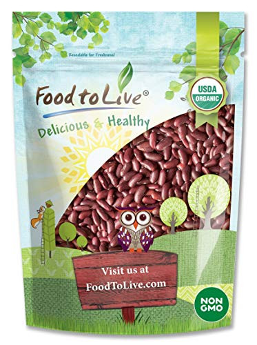 Organic Red Kidney Beans- 3 Pounds - Non-GMO- Dry- Raw- Sproutable- Vegan- Kosher- Bulk