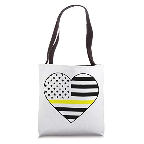 911 Police Dispatcher Love Thin Yellow Line Women's Gift Tote Bag