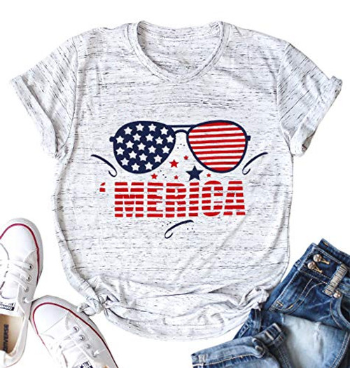 American Flag Shirt Women Patriotic Stars Stripes T Shirt 4th of July Sunglass Graphic Tees Short Sleeve Patriotic Tops White American Flag Shirt Women Patriotic Stars Stripes T Shirt 4th of July Sunglass Graphic Tees Short Sleeve Patriotic Tops White