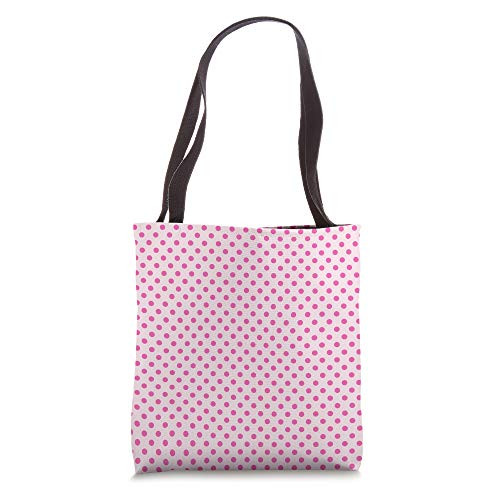 Pink Polka Dot Gift For Women Girls- Cute Polka Dots Pattern Tote Bag