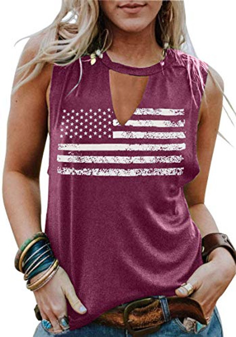 FASHGL Women's 4Th of July Tank Tops Stars Striped Flag Tanks Independence Day Top Shirt Summer Sleeveless Shirt Red FASHGL Women's 4Th of July Tank Tops Stars Striped Flag Tanks Independence Day Top Shirt Summer Sleeveless Shirt Red