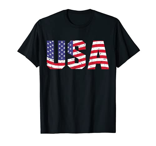 USA Flag Patriotic 4th Of July America Flag Women Boys Girls T-Shirt USA Flag Patriotic 4th Of July America Flag Women Boys Girls T-Shirt
