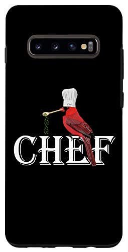Galaxy S10Plus Cardinal Kitchen Chef Bird Illustration Birdlover Funny Case