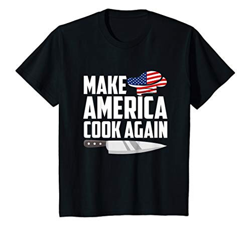 Kids Make America Cook Again - Funny Kitchen Food USA Flag Gift T-Shirt