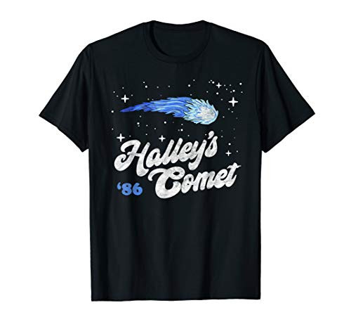 Vintage 80's Halley's Comet Retro Space Lover Distressed T-Shirt