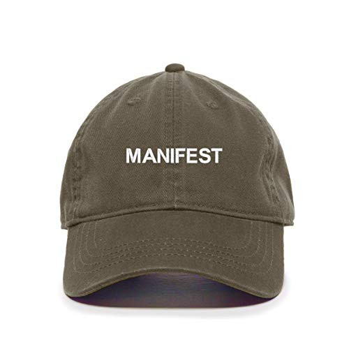 Tech Design Manifest Baseball Cap Embroidered Cotton Adjustable Dad Hat Olive