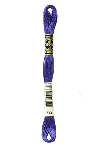 Bulk Buy: DMC Thread Six Strand Embroidery Cotton 8.7 Yards Dark Cornflower Blue 117-792 (12-Pack)