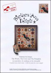 The Witch- The Crow- and The Pumpkin Cross Stitch Chart