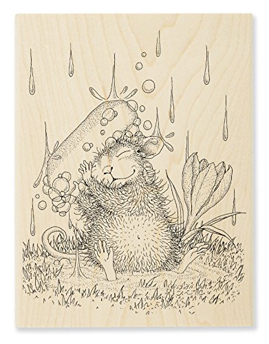 STAMPENDOUS House Mouse Wood Rubber Stamp Soapy Smile