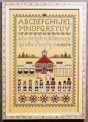 Schoolhouse Sampler Cross Stitch Chart