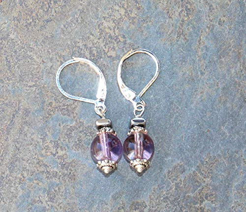 Amethyst Earrings- Natural Stone Earrings- Lavender Earrings- Purple Earrings- Handmade Earrings- Spring Earrings- Summer Earrings- For Her