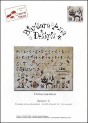 October 31 Cross Stitch Chart and Free Embellishment