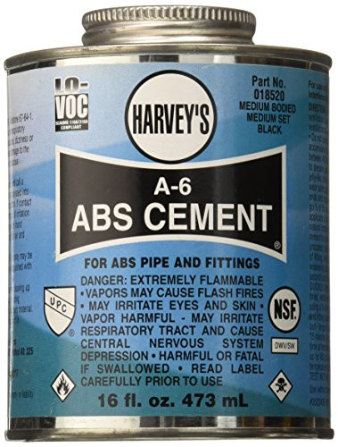 Harvey 018520-12 Bodied Medium Set Solvent Cement, 16 Oz, Dauber Can, Liquid, 16- oz. Black