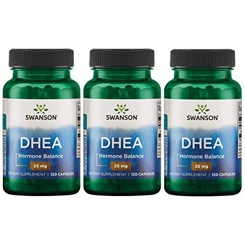 Swanson Dhea 25 mg 120 Caps 3 Pack