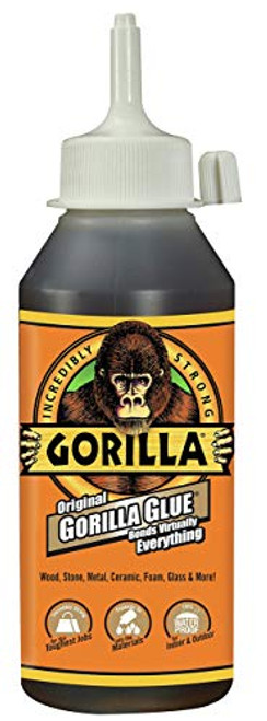 Gorilla Original Gorilla Glue, Waterproof Polyurethane Glue, 8 ounce Bottle, Brown (Renewed) Gorilla Original Gorilla Glue, Waterproof Polyurethane Glue, 8 ounce Bottle, Brown (Renewed)