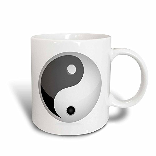 3dRose Mug Black and White Yin and Yang Sign (mug_101238_3) - 11oz - Transforming, Black/White 3dRose Mug Black and White Yin and Yang Sign (mug_101238_3) - 11oz - Transforming, Black/White