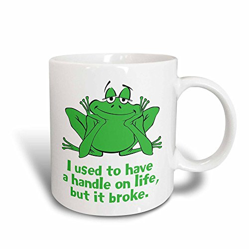 3dRose mug_44593_3"Happy Frog with Handle on Life" Magic Transforming Mug, 11 oz, Multicolor 3dRose mug_44593_3"Happy Frog with Handle on Life" Magic Transforming Mug, 11 oz, Multicolor