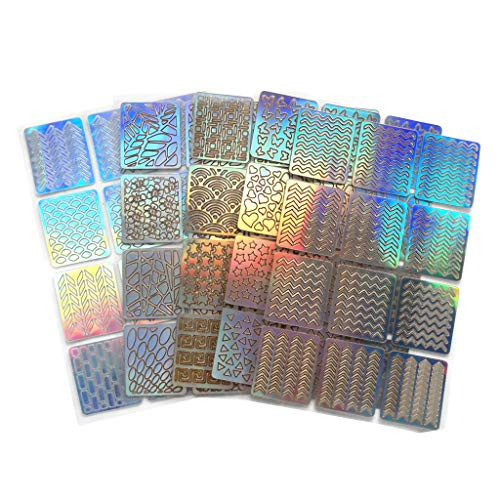 Euone_Home Many Different Designs 60 Pieces 5 Sheets Nail Sets Vinyl Stickers Stencils Cu Euone_Home Many Different Designs 60 Pieces 5 Sheets Nail Sets Vinyl Stickers Stencils Cu