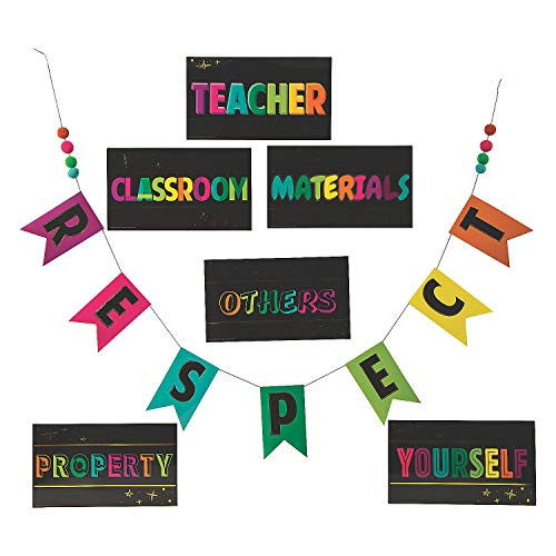 Fun Express Respecting Others Classroom Chart Set - 7 Pieces - Educational and Learning Activities for Kids