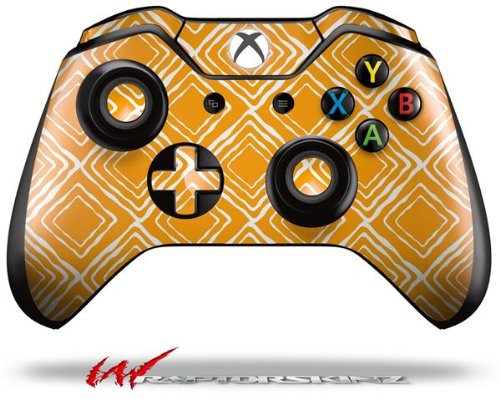 Wavey Orange - Decal Style Skin fits Microsoft XBOX One Wireless Controller -CONTROLLER NOT INCLUDED-