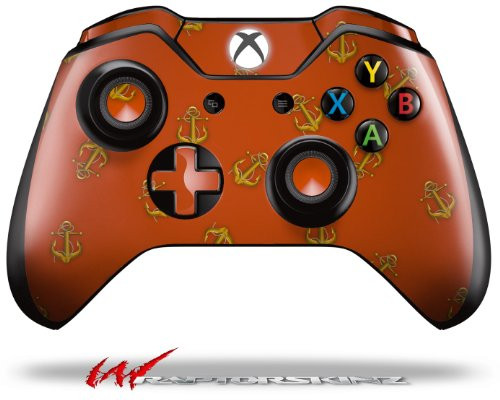 Anchors Away Burnt Orange - Decal Style Skin fits Microsoft XBOX One Wireless Controller -CONTROLLER NOT INCLUDED-