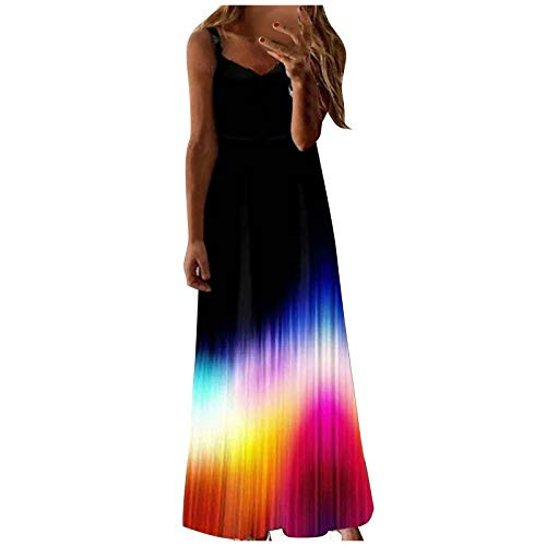 Maxi Dresses for Women-Women's Summer Casual Dress Strappy Maxi Dresses Sexy Party Beach Long Dress Sundress D-Orange