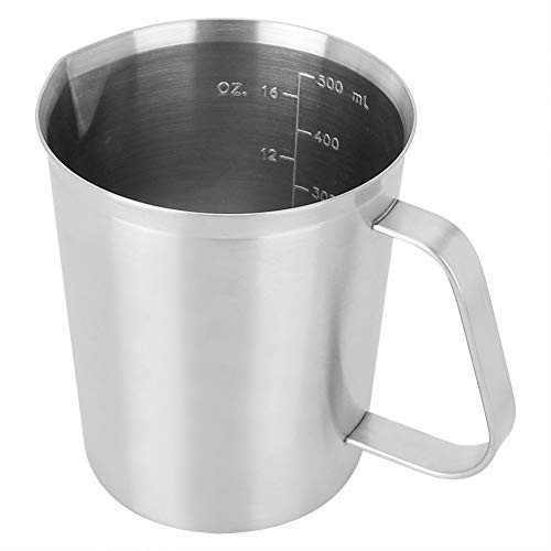 Milk Frother Cup- 16 oz Steaming Pitcher Coffee Frothing Pitcher Stainless Steel for Latte Art Espresso Machine