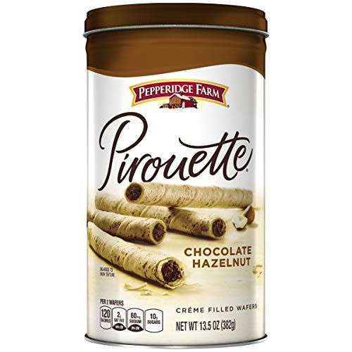 Pepperidge Farm Pirouette Crème Filled Wafers Chocolate Hazelnut Cookies- 13.5 oz. Tin