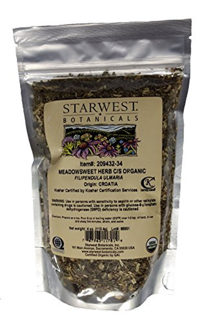 Organic Meadowsweet Herb C/S - 4 Oz (113 G) - Starwest Botanicals Organic Meadowsweet Herb C/S - 4 Oz (113 G) - Starwest Botanicals