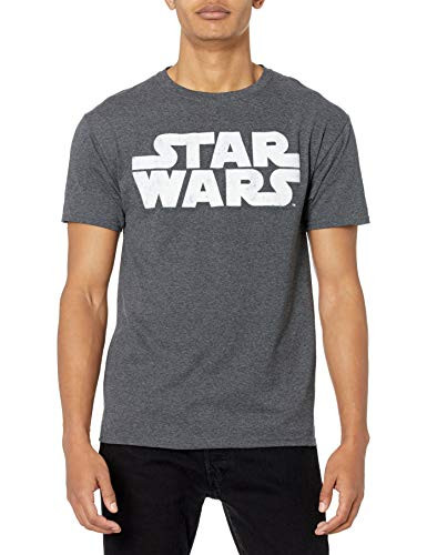 Star Wars Mens Simplest Logo T-Shirt- Charcoal Heather- Small