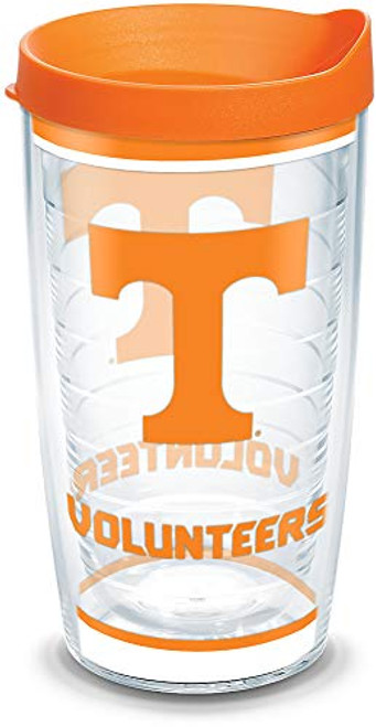 Tervis Tennessee Volunteers Tradition Insulated Tumbler with Wrap and Orange Lid- 16oz- Clear Tervis Tennessee Volunteers Tradition Insulated Tumbler with Wrap and Orange Lid- 16oz- Clear