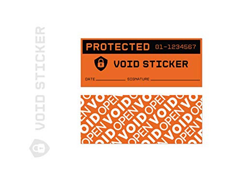 100 Customs Stickers - Tamper Evident Stickers - Tamper-Resistant Labels - Tamper Proof Stickers - Highly Security Tamper Evident Stickers - Warranty Void Labels - Unique Numbering -Orange- Large-