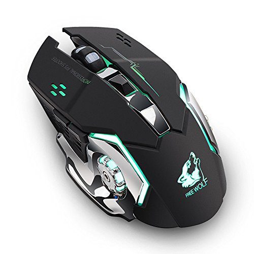 Rechargeable X8 Wireless Silent LED Backlit USB Optical Ergonomic Gaming Mouse